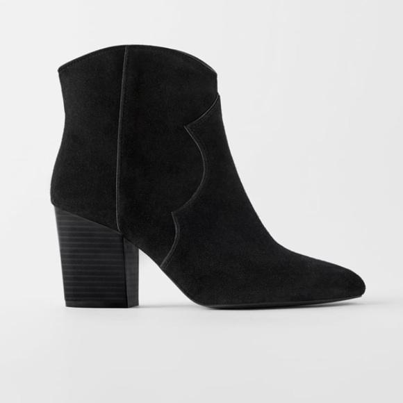 Zara Shoes Nwt Zara Leather Cowboy Ankle Boots Bootie Poshmark